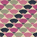 Abstract fan pattern. Based on Traditional Japanese Embroidery.