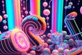 abstract fantacy halographic candyland background