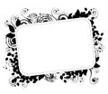 Abstract fantastic floral frame