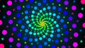 Abstract Fantastic Rainbow Colorful The Shape Of Circles And Stars Twisted Spirals