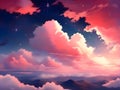 abstract fantasy background. Half moon, stars and clouds on the dark night sky background Royalty Free Stock Photo