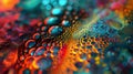 abstract fantasy illustration of bright multicolored volumetric 3D drops, fantastic phenomenon, colorful background Royalty Free Stock Photo