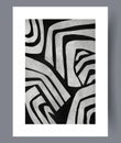 Abstract fantasy linear sketch wall art print