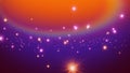 Abstract Fantasy Red Purple Orange Heavenly Stars Flares Sparkling Motion Background