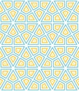 Abstract fantasy thin line hexagon, triangle geometric seamless pattern. Royalty Free Stock Photo