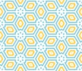 Abstract fantasy thin line hexagon, triangle geometric seamless pattern. Royalty Free Stock Photo