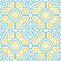 Abstract fantasy thin line hexagon, triangle geometric seamless pattern. Royalty Free Stock Photo