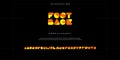 Fost Back Font alphabet vector set illustrations Royalty Free Stock Photo