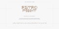 Retro Fight Abstract Fashion font alphabet vector illustration