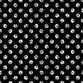 Abstract fashion grunge polka dots background. Black and white seamless pattern with textured circles. Template design Royalty Free Stock Photo