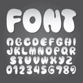 Abstract Fat Alphabet and Digit Vector Royalty Free Stock Photo