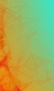 Abstract Fat Skyscraper Banner with Polygons on Orange Blue Gradient Background