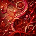 Abstract of fauna in red Royalty Free Stock Photo