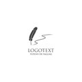 Creative feather logo design concept