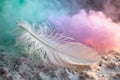 Abstract feather rainbow patchwork background Royalty Free Stock Photo