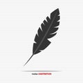 Abstract feather web icon