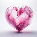 Abstract Feathered Heart Illustratio. Generative Ai