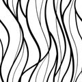 Abstract lines waves pattern seamless , curve intertwine line shape hand drawn hair or sea ornate wallpaper background for wrappin