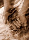 Abstract female bare hands of cloth Royalty Free Stock Photo