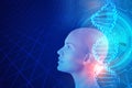 Artificial intelligence and medicine concept