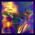 Abstract female face hidden in silky smooth iridescent colors. Royalty Free Stock Photo