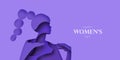 Abstract female profile silhouette. Dancing woman. Happy Women's day. Happy Mother's Day. Venera, Venus female Royalty Free Stock Photo