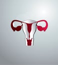 Abstract female uterus, artistic illustration