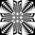 Abstract Fence Frame Floral Motiff Multiple Perspective