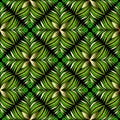 Abstract Ferns leaves vector seamless pattern. Foliage gteen lea