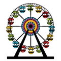 Abstract Ferris Wheel Icon Royalty Free Stock Photo