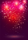 Abstract festive background with fireworks Royalty Free Stock Photo