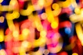 Abstract festive background with photo realistic bokeh defocused lights. Christmas atmosphere shining into the space. Royalty Free Stock Photo