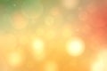 Abstract festive blur bright yellow orange pastel background texture with glowing circular bokeh lights and stars for Mothers day Royalty Free Stock Photo