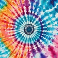 Abstract festive colorful background, Bright round Tie Dye pattern illustration. Generative AI Royalty Free Stock Photo