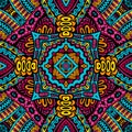 Abstract festive colorful vector tribal pattern