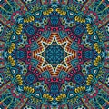 Abstract Festive geometric mandala pattern