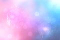 Abstract festive illustration. Abstract festive blurred light blue gradient pink background texture with love bokeh hearts and Royalty Free Stock Photo