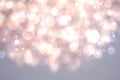 Abstract festive light pink gradient gray silver bokeh background texture with colorful circles and bokeh lights. Beautiful Royalty Free Stock Photo