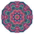 Abstract festive mandala floral design colorful ornament stylish element