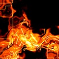 Abstract fiery background