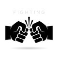 Abstract fighting vector icon