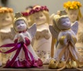 Abstract - figure of small angels girls singing Christmas song