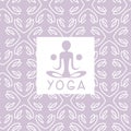 Abstract Figure Violet Yoga Studio Design Card