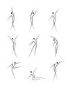 Abstract figures in movement