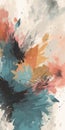 Abstract Film With Brushstrokes, Texture, And Pastels