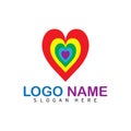 heart love star logo company bussines