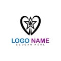 heart love star logo company bussines Royalty Free Stock Photo