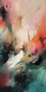 Abstract Film With Stark Brushstrokes And Pastel Colors