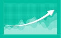 Abstract financial chart with uptrend line graph and numbers in stock market Royalty Free Stock Photo