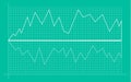 Abstract financial chart with uptrend line graph and numbers in stock market Royalty Free Stock Photo